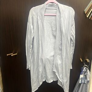 Sofia by Sofia Vergara Gray Open-Front Sweater